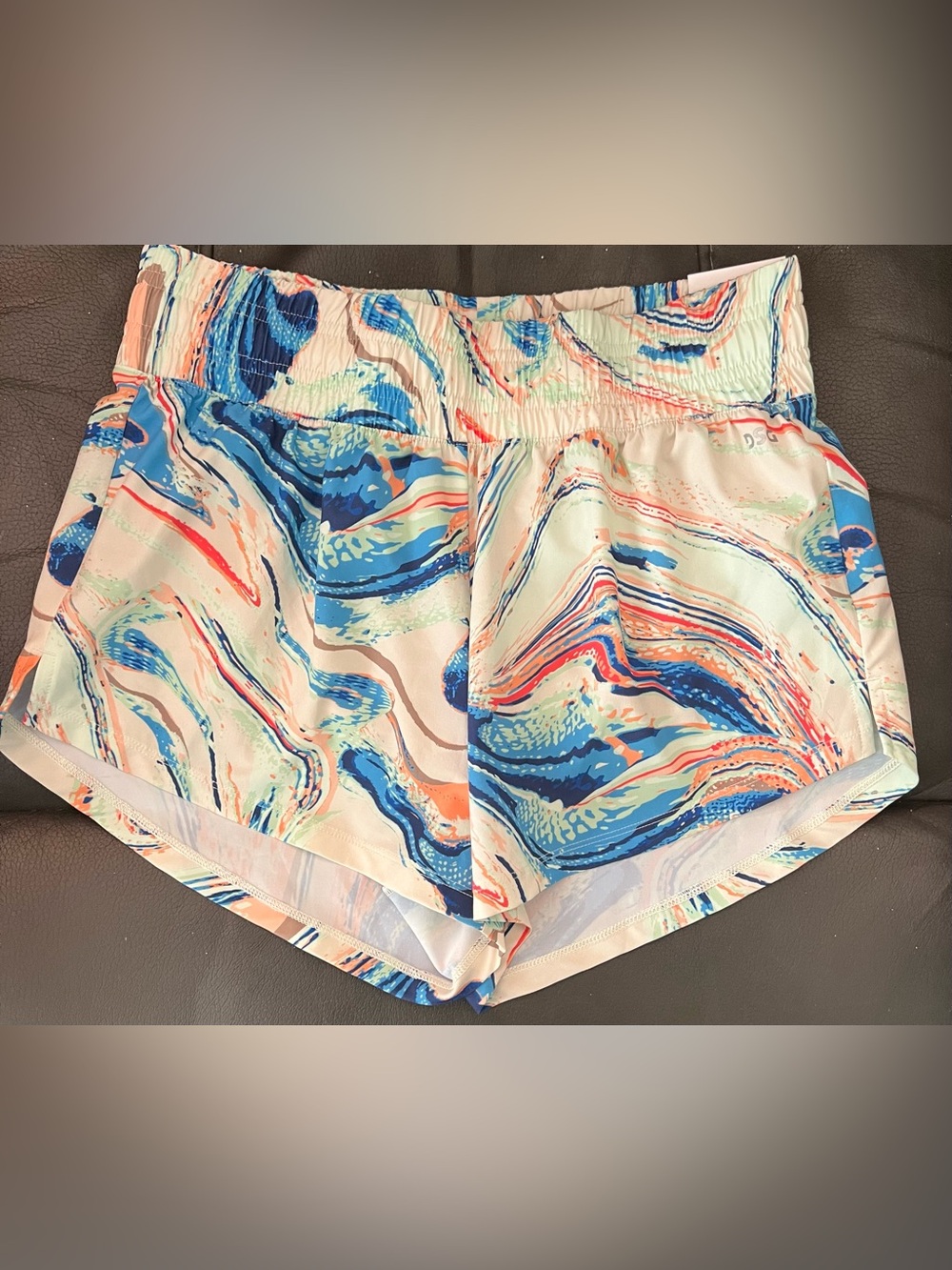 DSG Multicolor Marble-Print Athletic Shorts